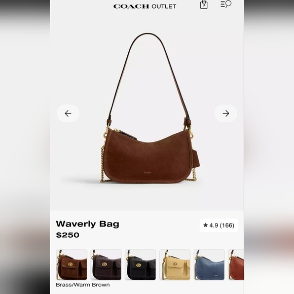 Coach Waverly Suede Bag - Picture 7 of 7